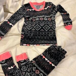 Penelope Mack Black and Pink Kids Pajama Set